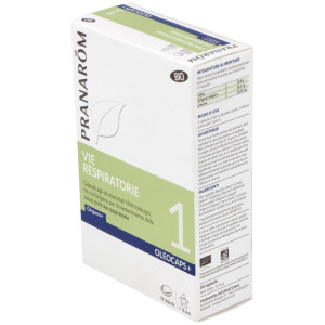 Pranarom Oleocaps+ 1 Vías Respiratorias Bio, 30 Cápsulas