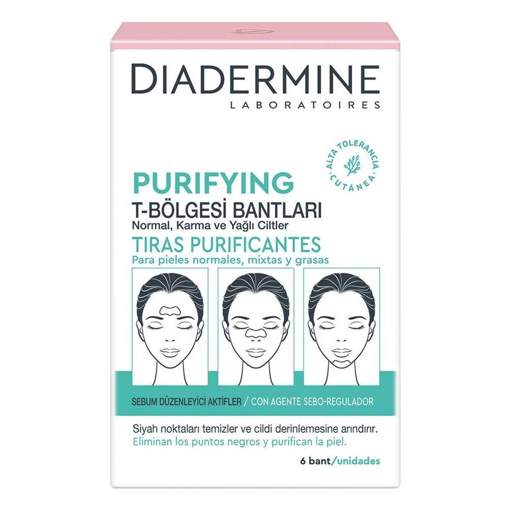Diadermine Tiras Purificantes Piel Normal Mixta 6Uds