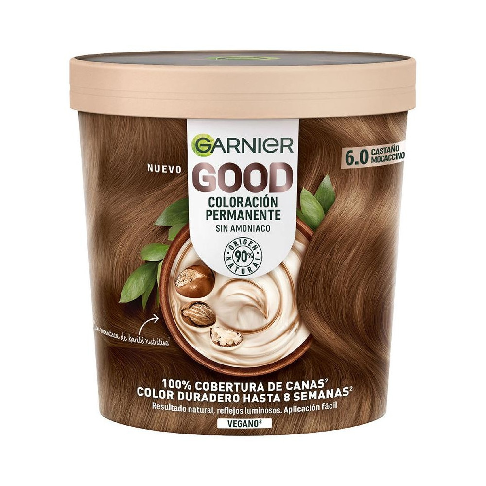 Garnier Good Coloración Permanente 6.0 Castaño Mocaccino 217Ml