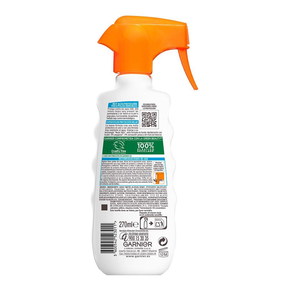 Garnier Sensitive Advanced Spray Protector Spf50+ 270Ml