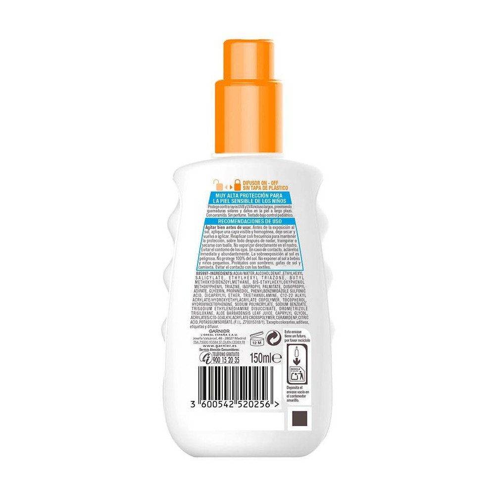Garnier Kids Sensitive Advanced Spray Protector Spf50+ 150Ml