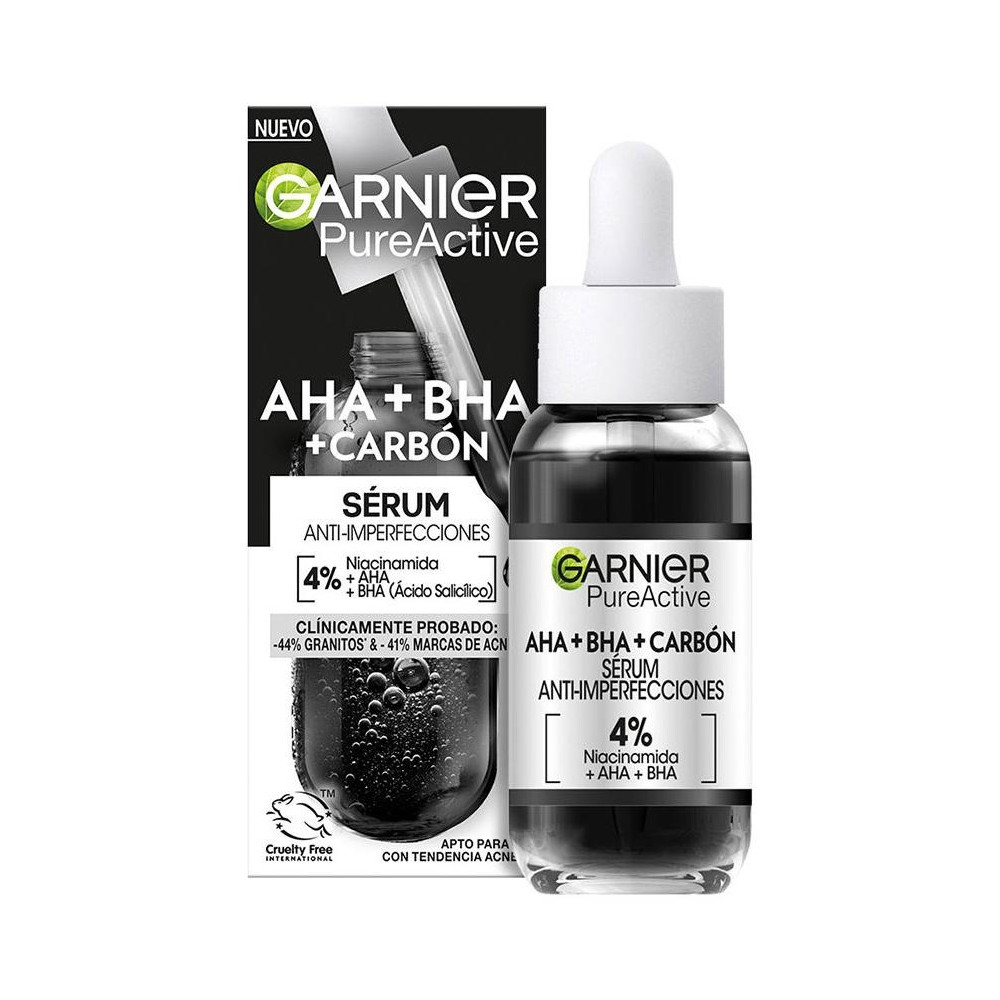 Pure Active Aha + Bha + Carbón Sérum Anti-Imperfecciones 30 Ml