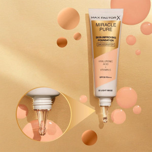 Miracle Pure Skin-Improving Foundation 24H Hydration Spf30 45-Warm Almond 30 Ml