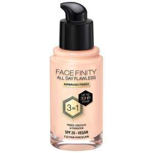 Facefinity All Day Flawless 3 In 1 Foundation C10-Fair Porcelain 30 Ml