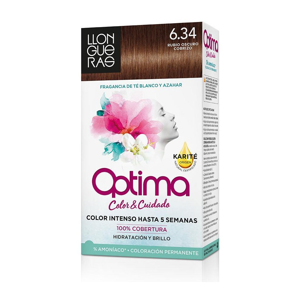 Llongueras Optima Tinte De Cabello N6.34 Rubio Profundo 1Ud