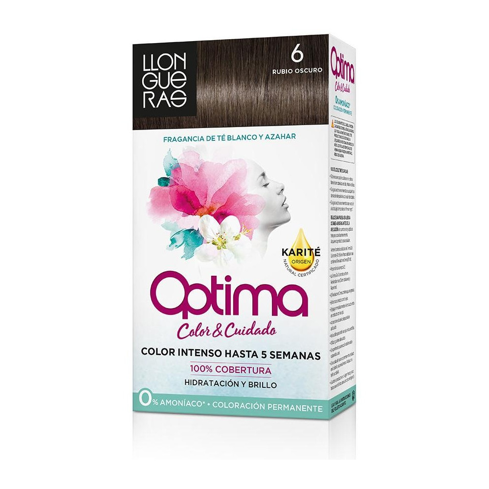 Llongueras Optima Tinte De Cabello N6 Rubio Profundo 1Ud