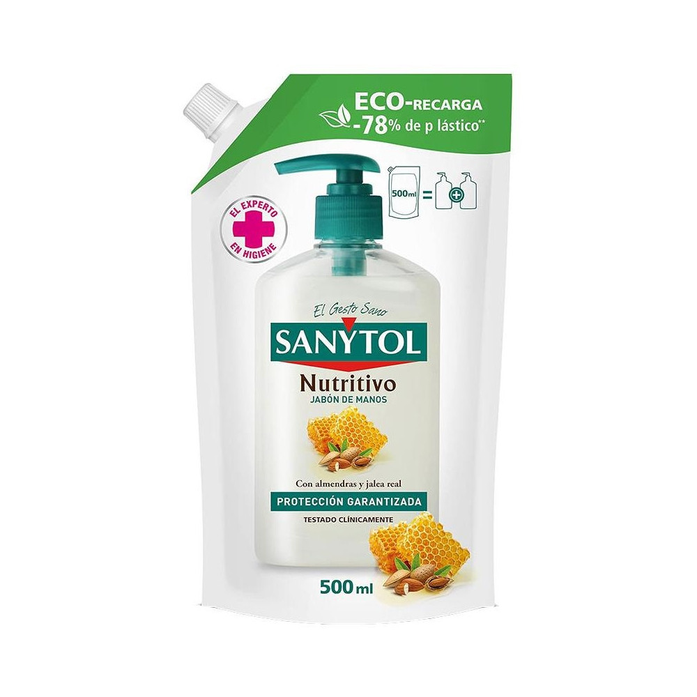 Sanytol Recambio Jabón Antibacteriano Nutritivo Eco 500 Ml