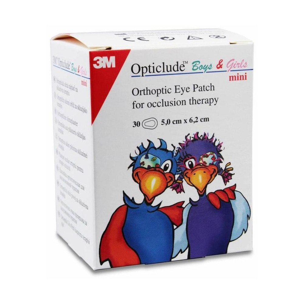 Opticlude Parches Oculares Impresos Pequeño 30Uds
