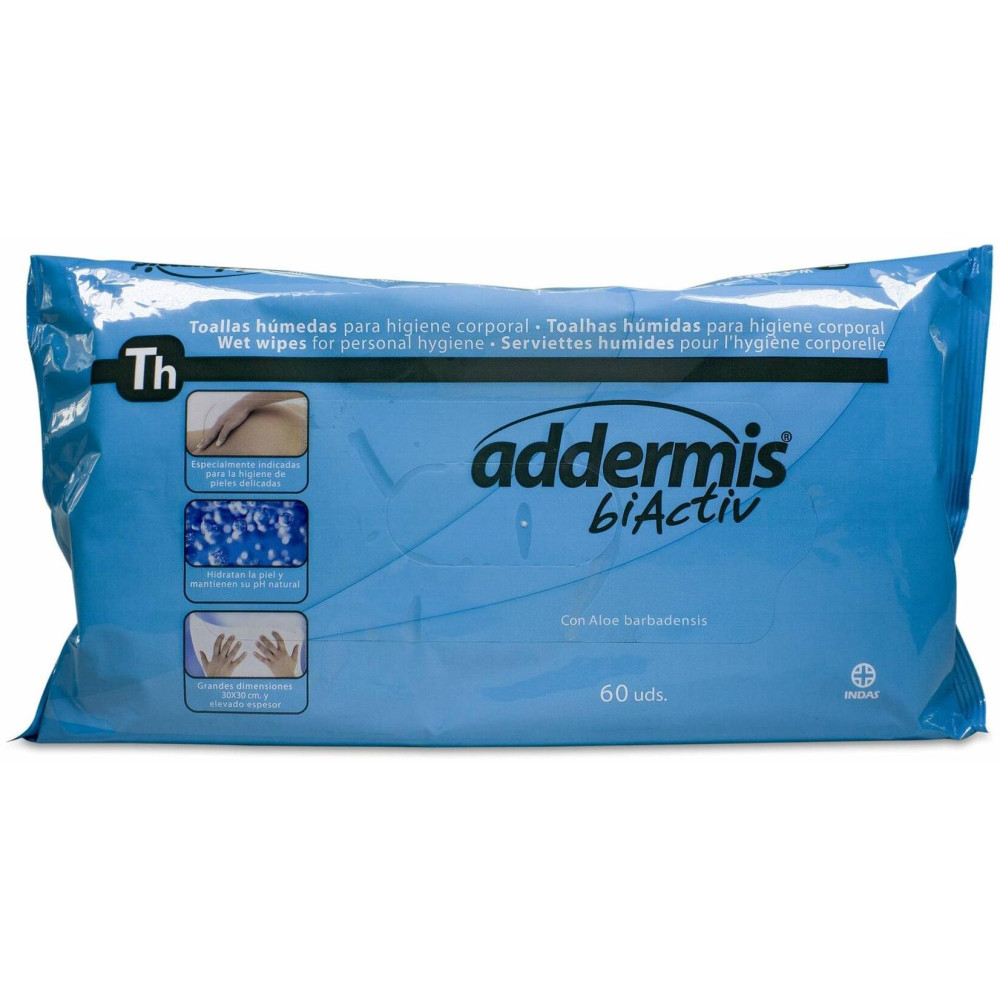 Addermis Biactiv Toallitas Húmedas Para Adultos 60 U