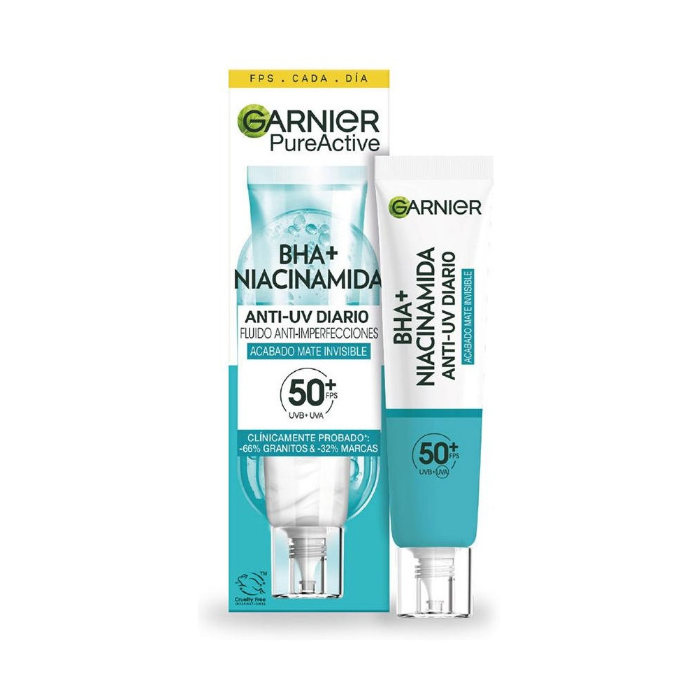 Pure Active Bha + Niacinamida Fluido Anti-Imperfecciones Fps50+ 40 Ml
