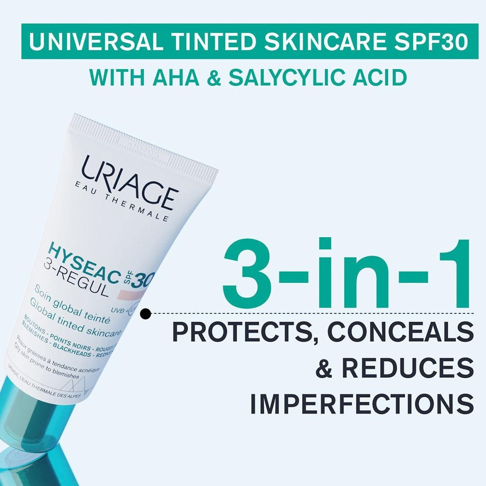 Hyséac 3-Regul Cuidado Global Triple Acción Con Color Spf30, Tratamientos Faciales Uriage - Perfumes Club