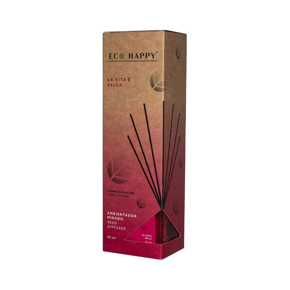 La Vita É Bella Ambientador Mikado, Decorativos Eco Happy - Perfumes Club