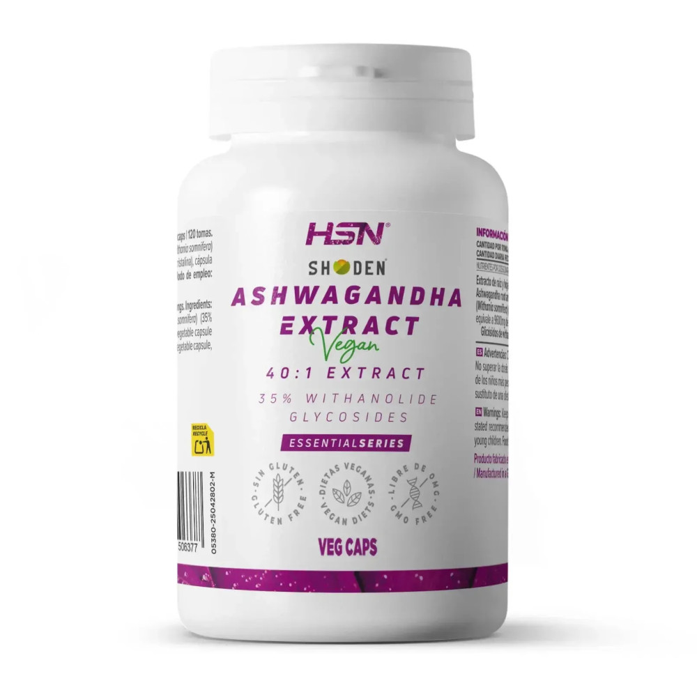 HSN Extracto de Ashwagandha 40:1 240mg 120 Caps