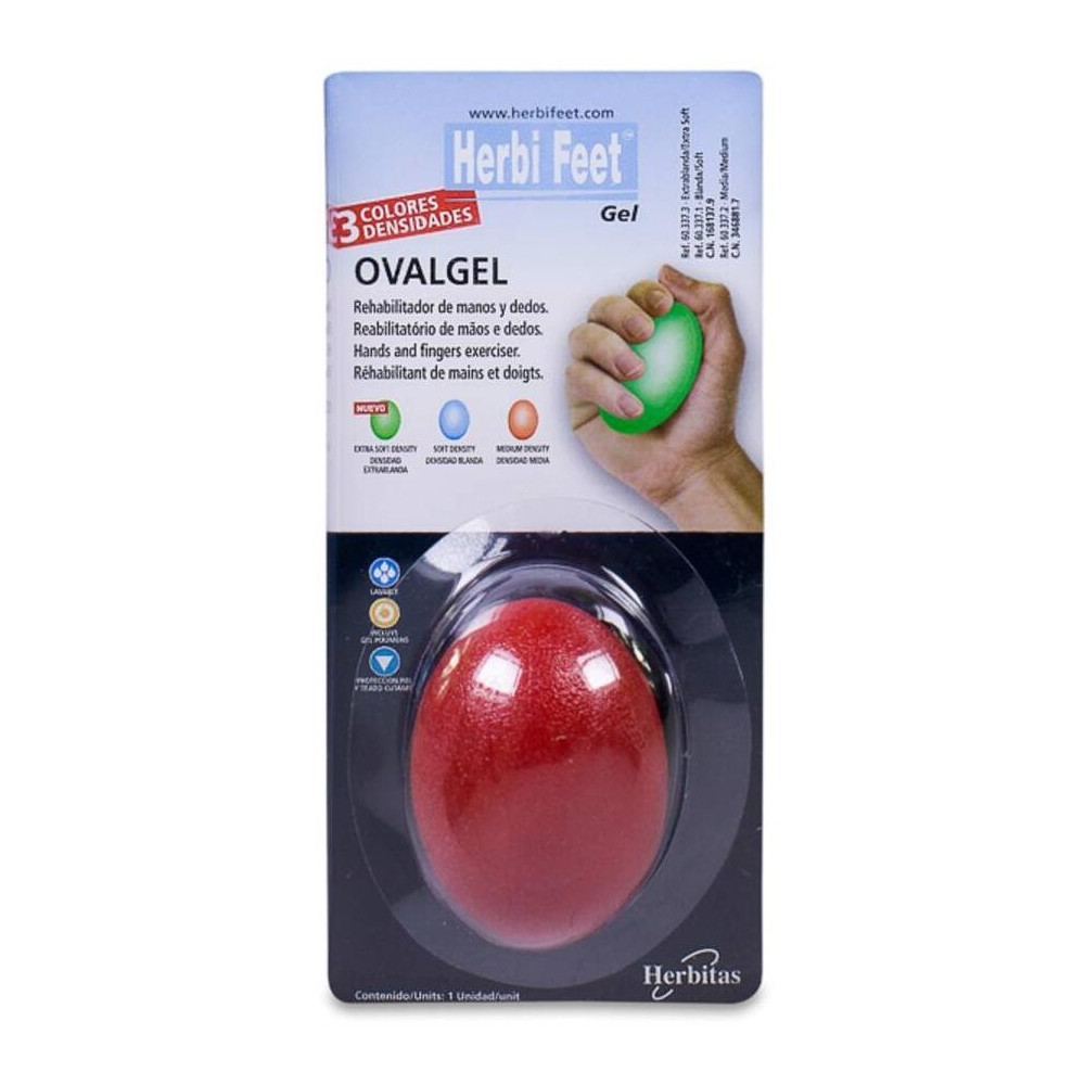 Herbi Feet Ovalgel Extra Soft Rehabilitador Rojo, 1 Ud