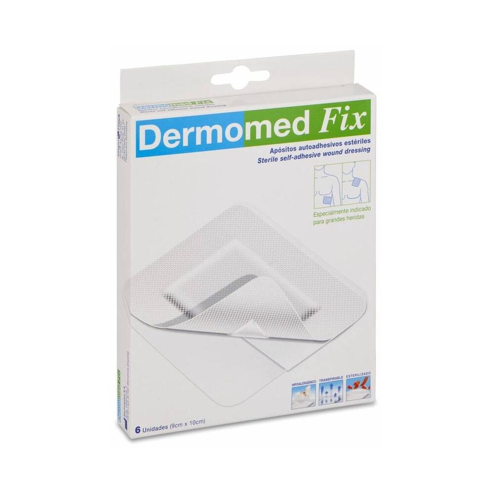 Dermomed Fix Apósito Estéril Autoadh 9 Cm X 10 Cm, 6 Uds