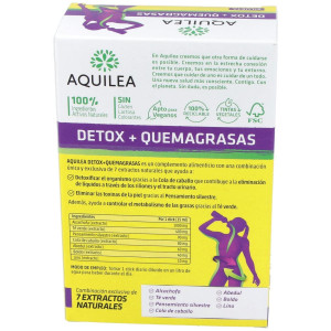 Aquilea Detox + Quemagrasas Sabor Piña, 10 Uds