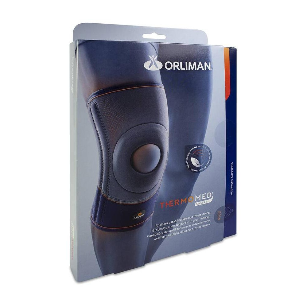 Orliman Rodillera De Neopreno Con Rótula Abierta Y Estabilizadores Laterales Ref. 4105 Talla 2, 1 Ud
