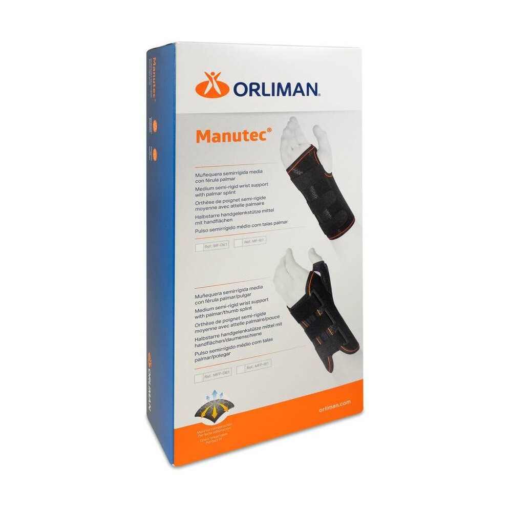 Orliman Muñequera Férula Doble D81 Talla 1 12-15, 1 Unidad