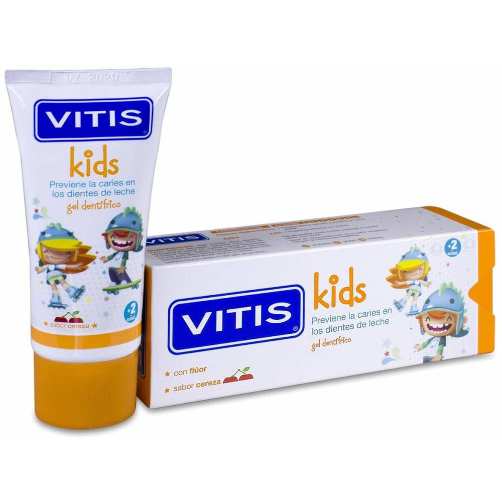 Vitis Kids Gel Dentífrico Sabor Cereza, 50 Ml