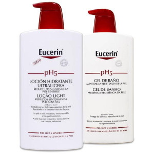 Pack Eucerin Ph5 Loción Hidratante Ultraligera + Gel Baño, 1000 Ml + 1000 Ml