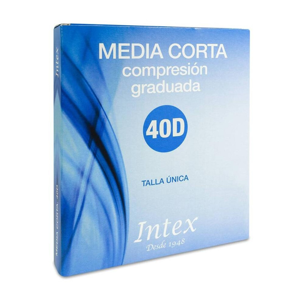 Intex Media Corta Compresión Ligera Negro, 1 Par