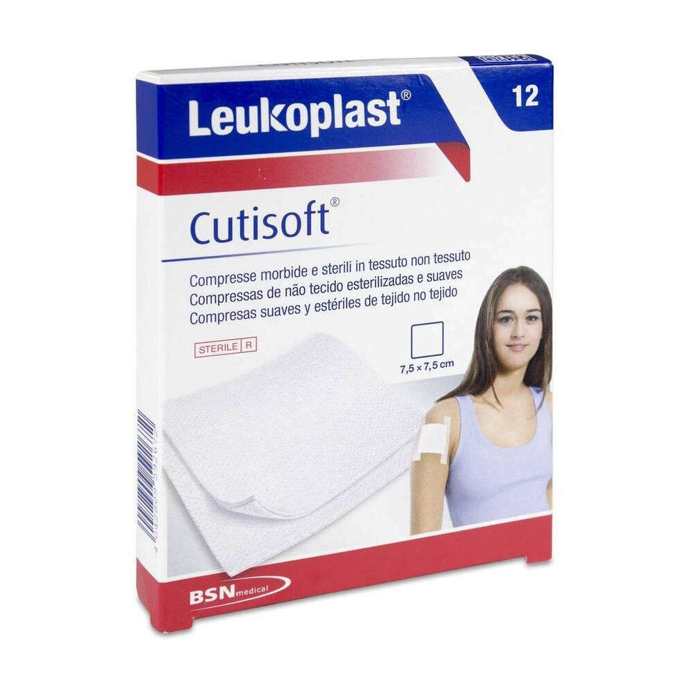 Leukoplast Cutisoft Ste 7.5Cm X 7.5Cm 12 Unidades