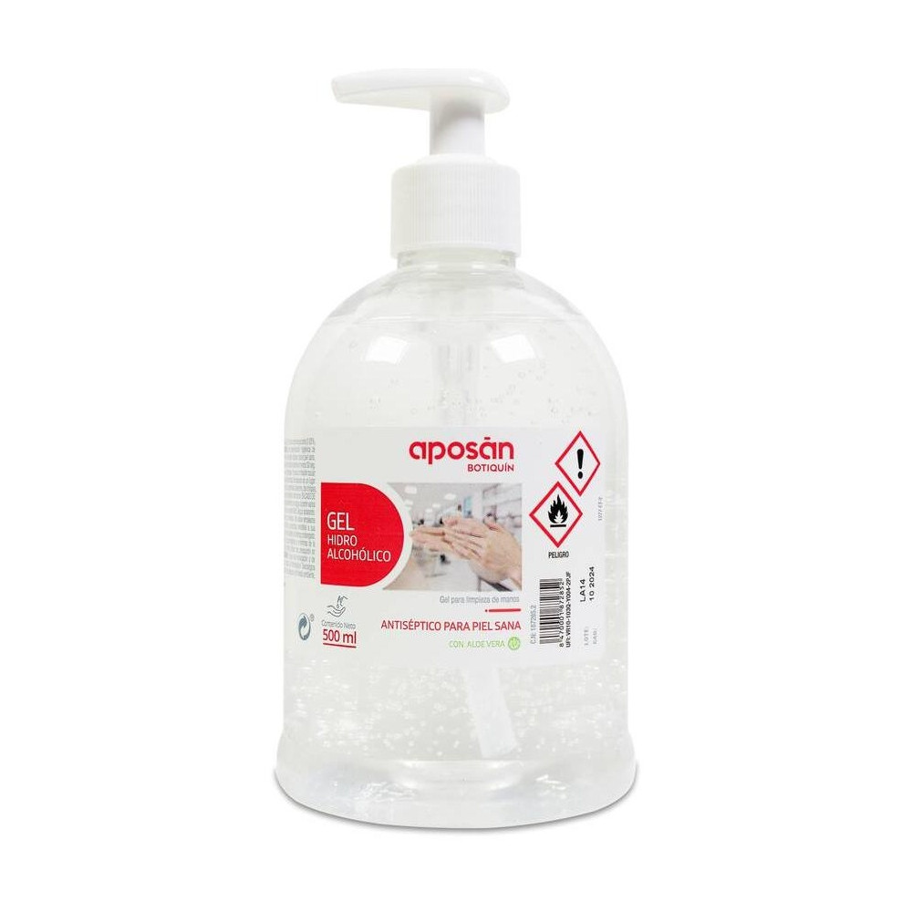 Aposán Gel Biocida Desinfectante Manos 72 % Alcohol, 500 Ml