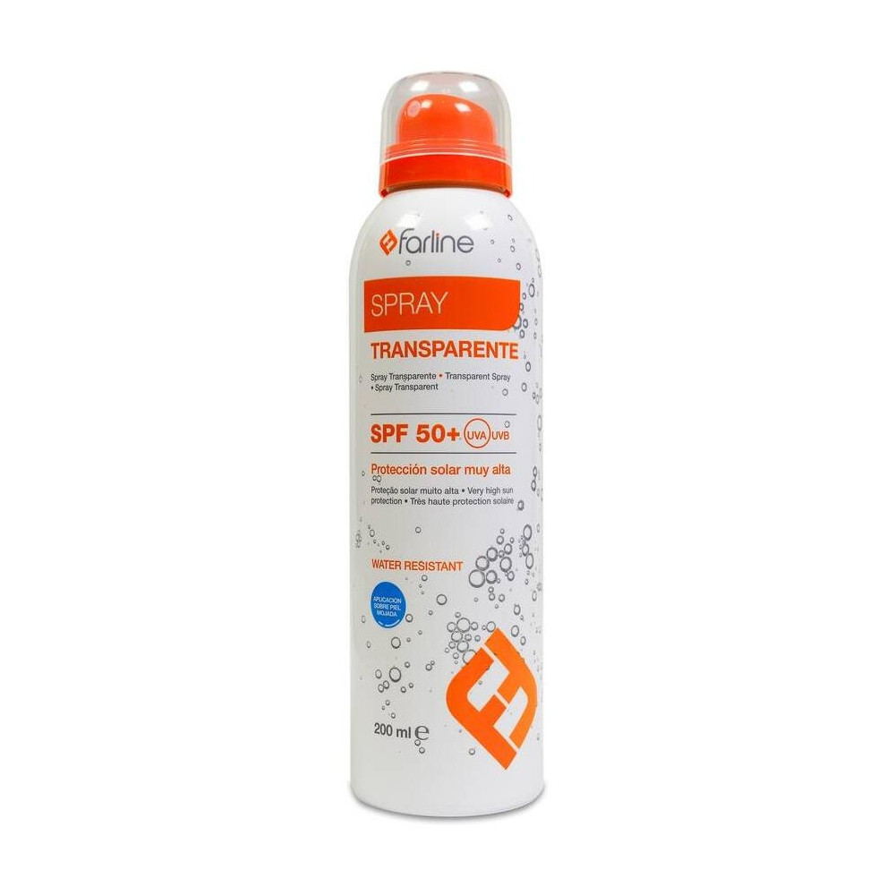Farline Spray Transparente Water Resistant Spf 50+, 200 Ml