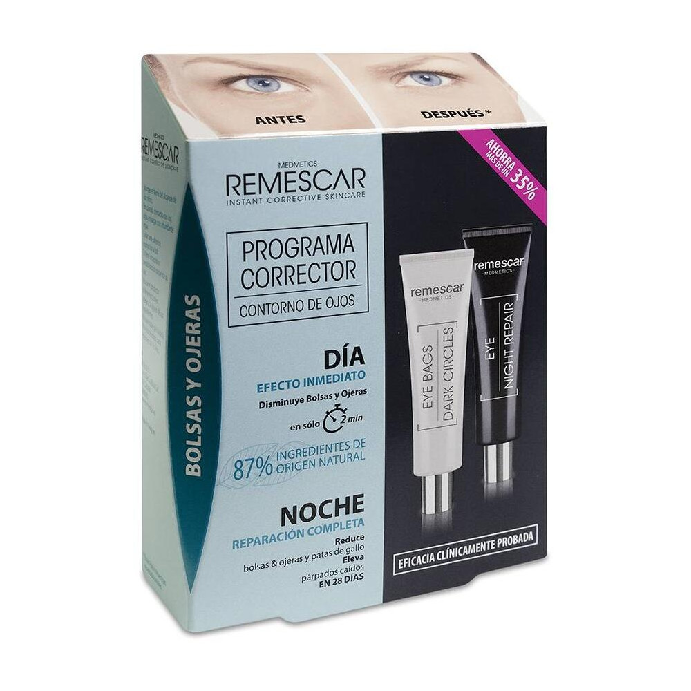 Remescar Programa Corrector Bolsas Y Ojeras+Reparador Noche 2X8Ml