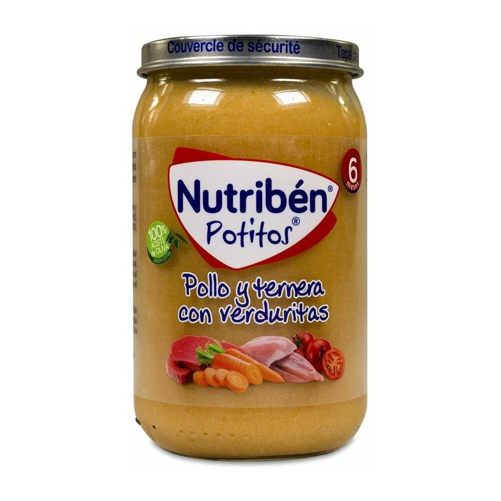 Nutribén Potito Pollo, Ternera Con Menestra De Verduras 235Gr