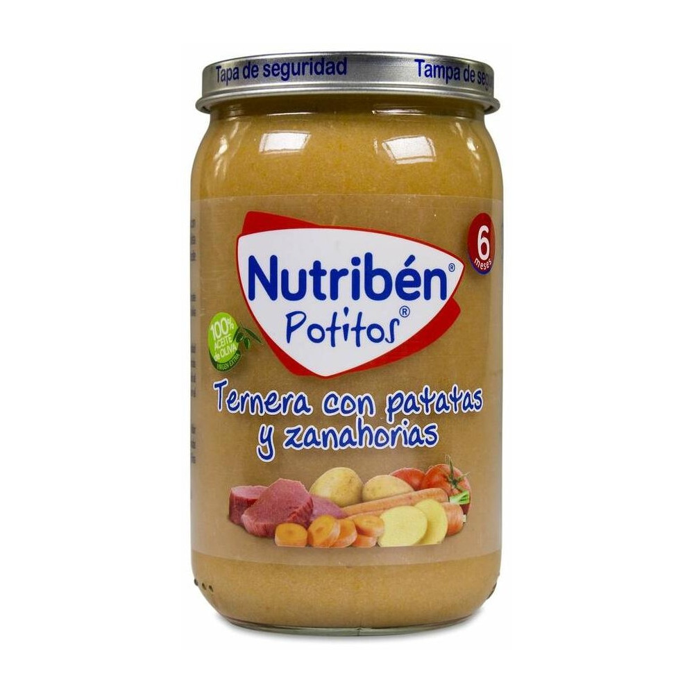 Nutribén Potito Ternera Con Patatas, Judias Verdes Y Zanahoria 235Gr