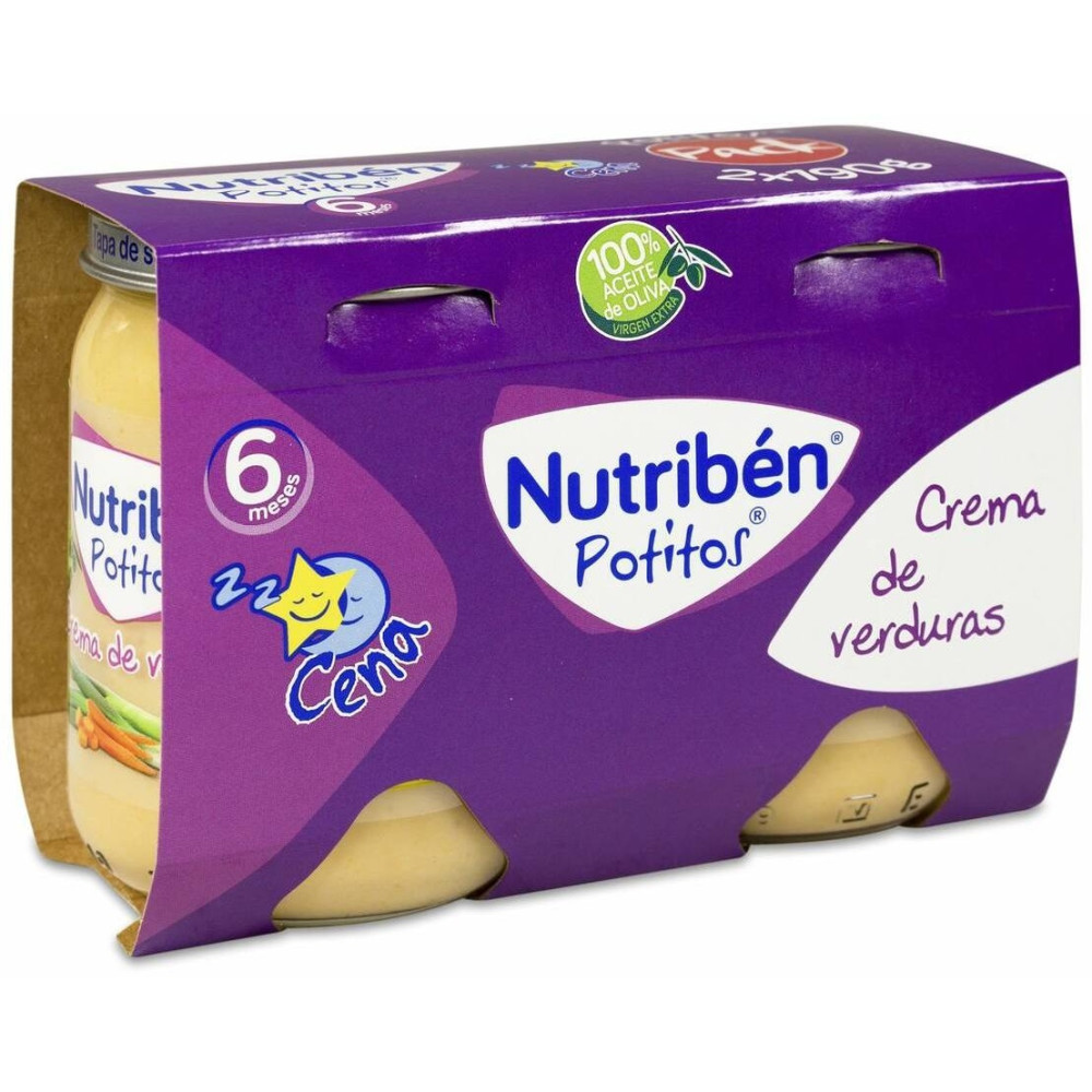 Nutriben Potito Cena Crema De Verduras 2X190Gr +6M