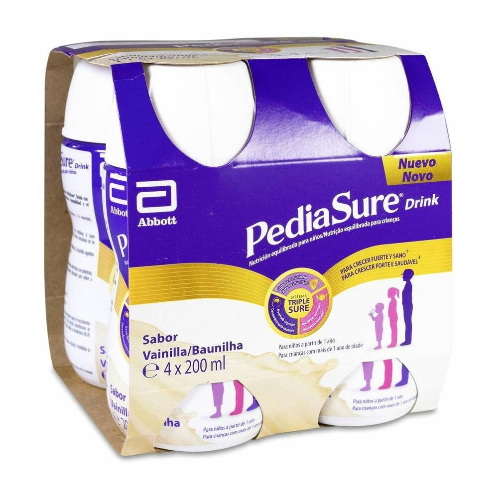 Pediasure Drink Pack 4 Botellas X 200 Ml Vainilla