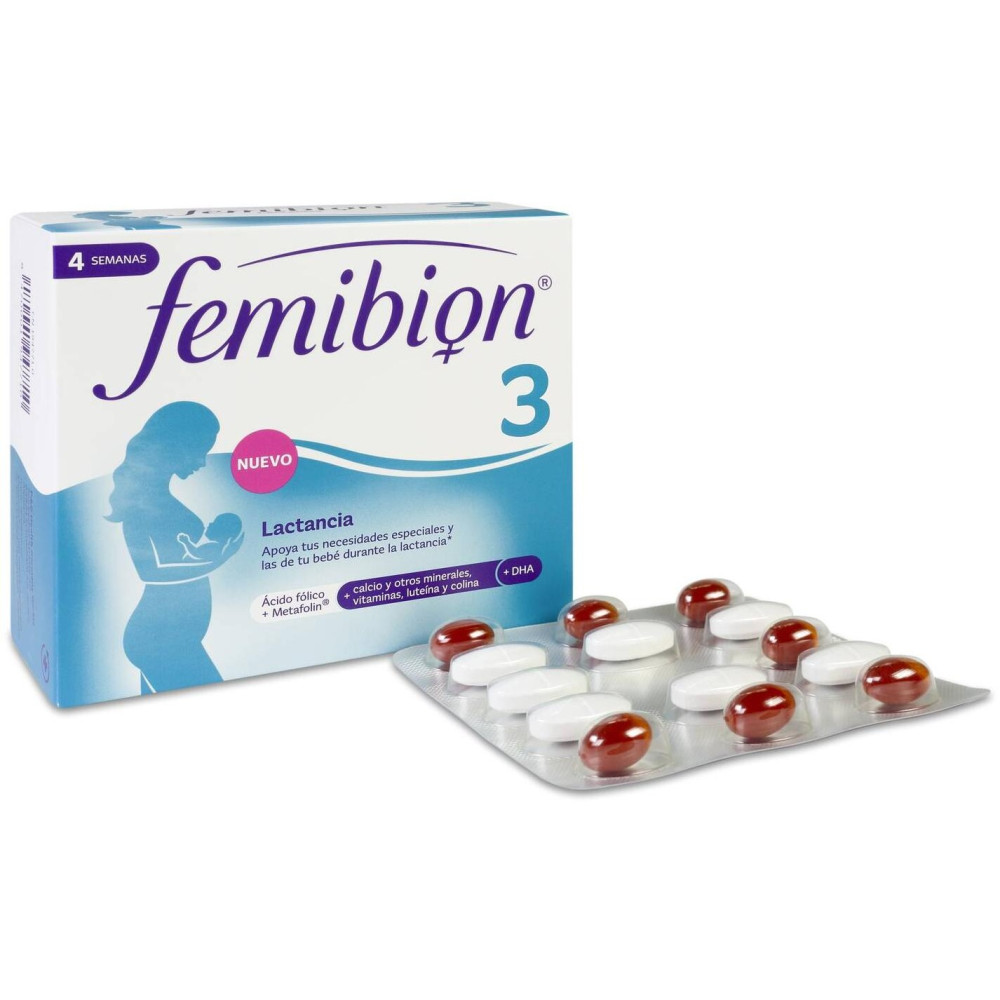Femibion 3 Multivitaminas Mujer Lactancia Con Ácido Fólico 28Caps + 28Comp