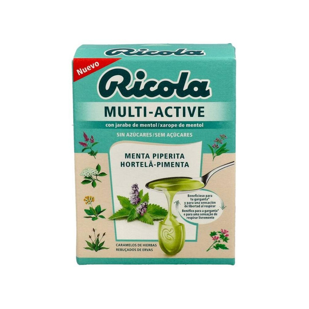 Ricola Caramelos Multiactive Menta Piperita Sin Azúcar, 51 G