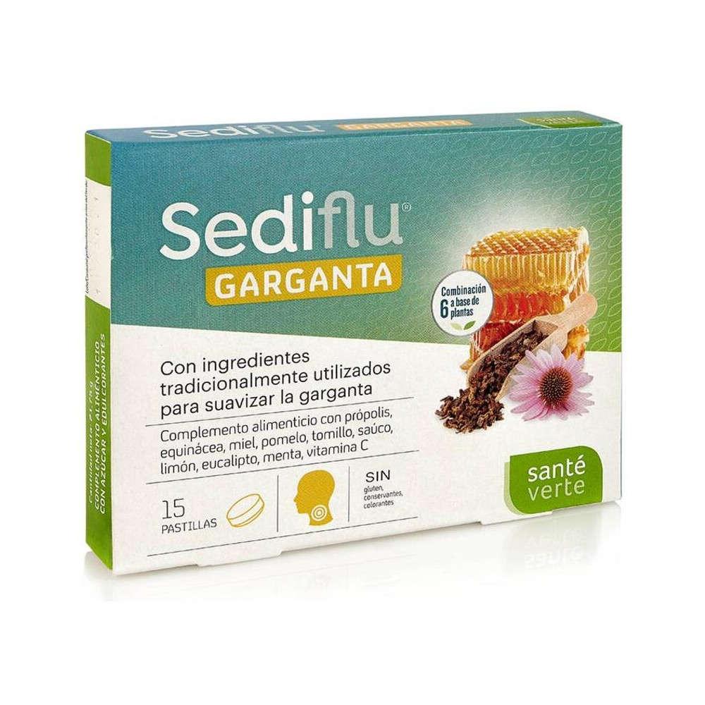 Santé Verte Sediflu Garganta, 15 Pastillas