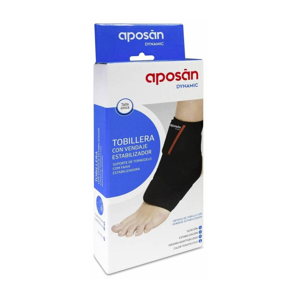 Aposán Dynamic Tobillera Con Vendaje Estabilizador Talla Única, 1 Ud
