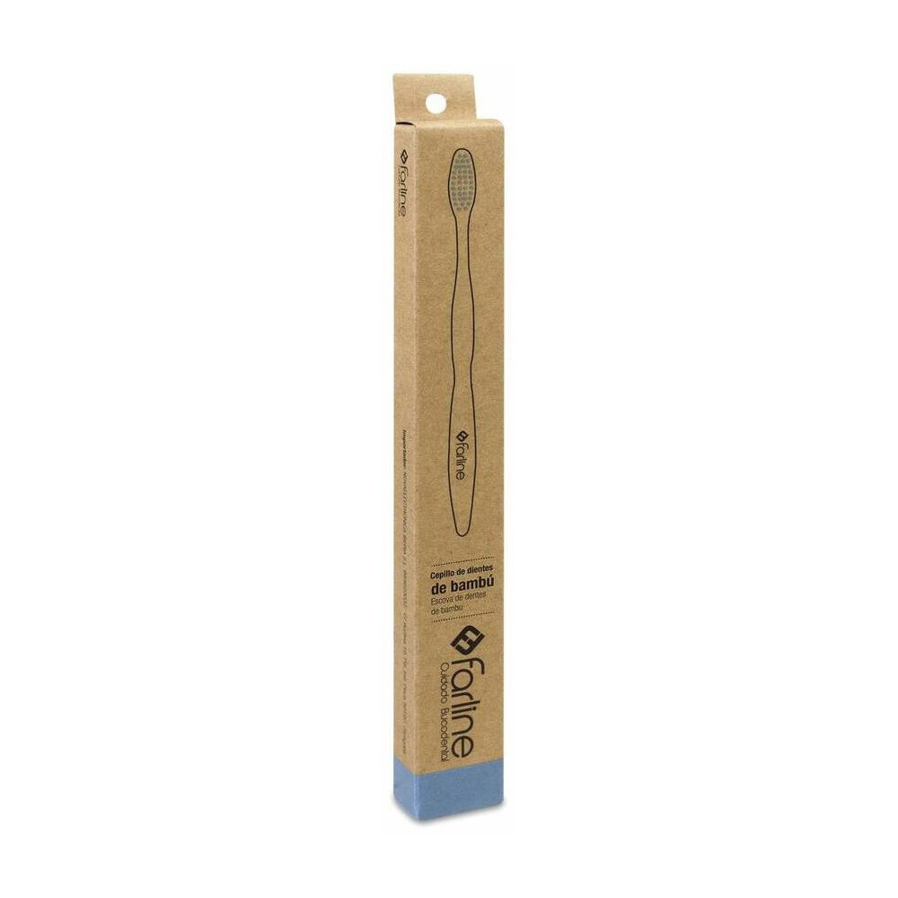Farline Cepillo De Dientes Bambú Azul, 4 Uds