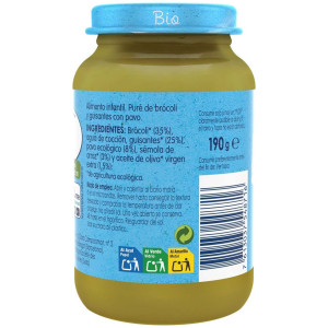 Organic Puré Brócoli Y Guisantes Con Pavo 190 Gr