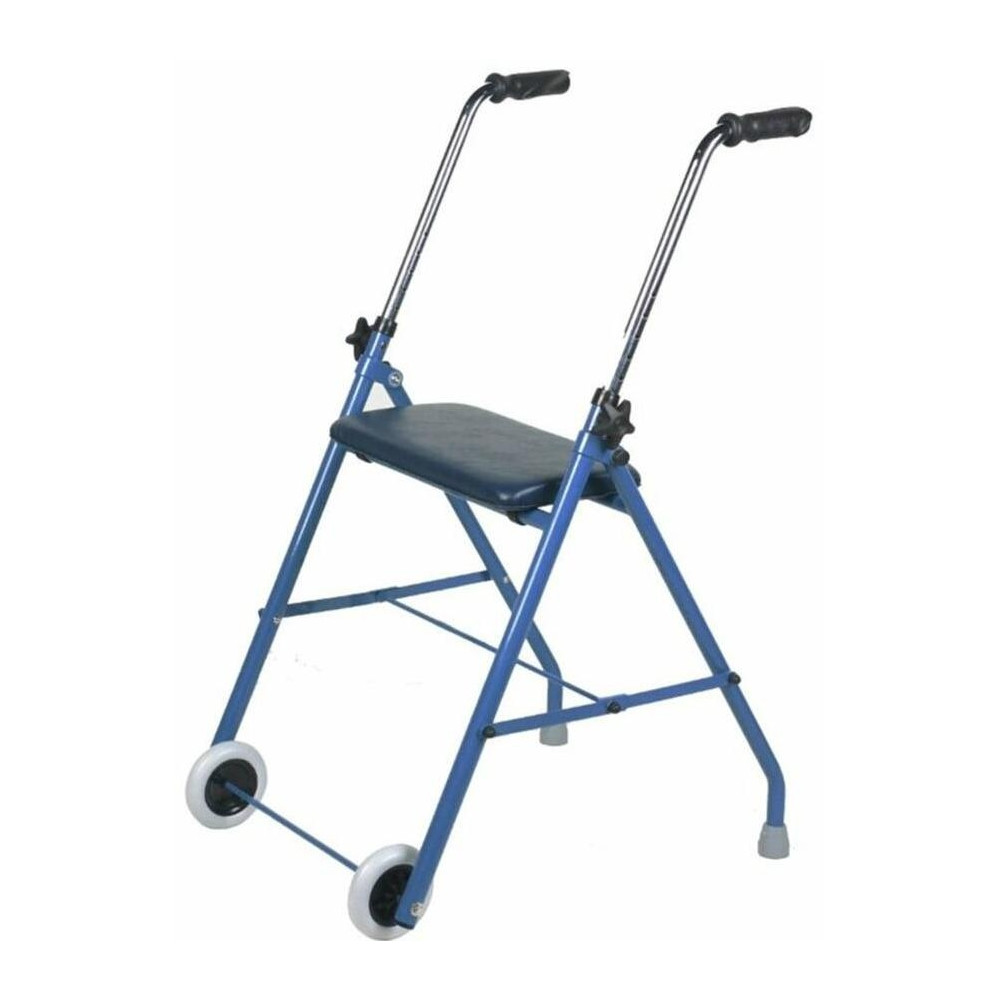 Andador De Acero Con Ruedas Y Asiento, 1 Unidad