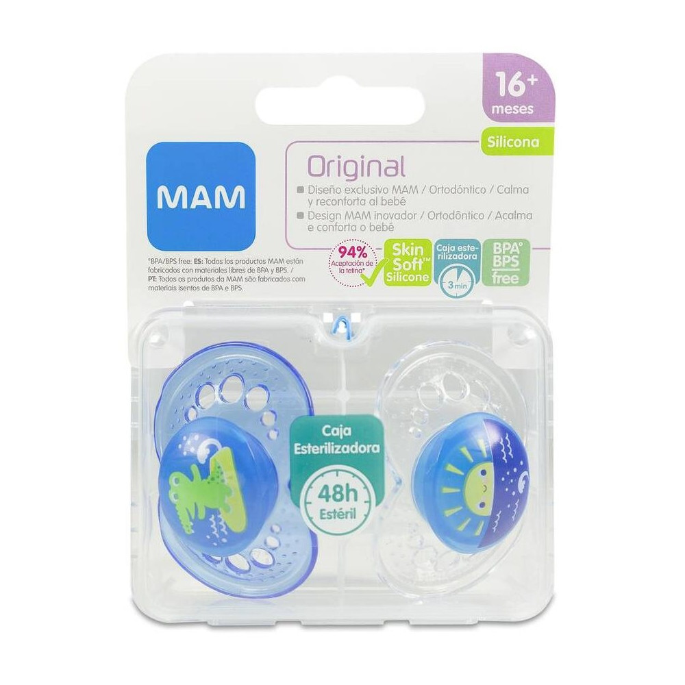 Mam Chupete Silicona Original 16+ M A Pack Doble