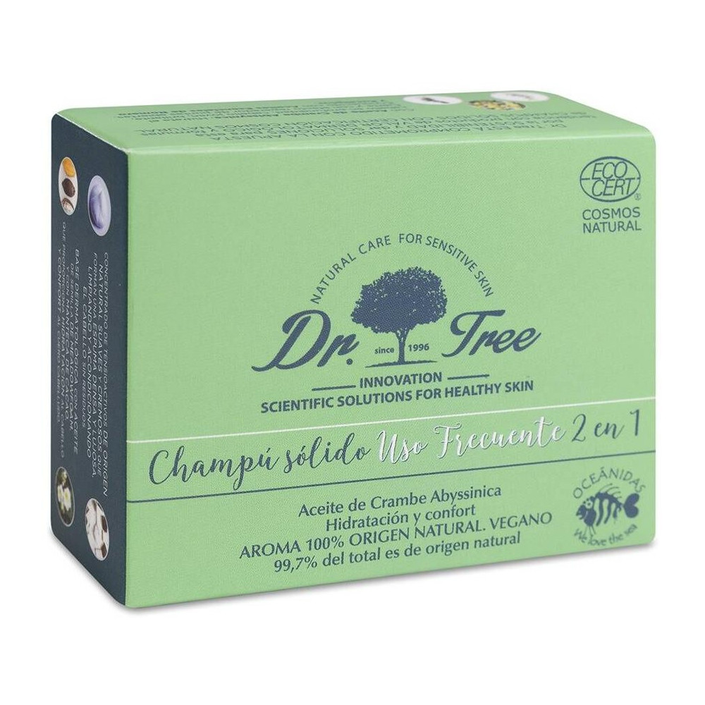 Dr. Tree Champú Sólido 2 En 1 Uso Frecuente, 75 G