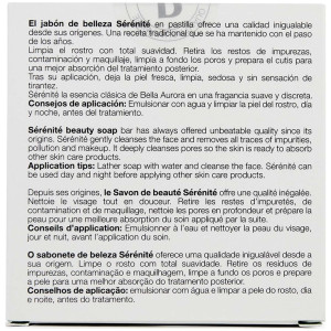Serenite Jabon De Belleza, Geles Y Jabones Bella Aurora - Perfumes Club