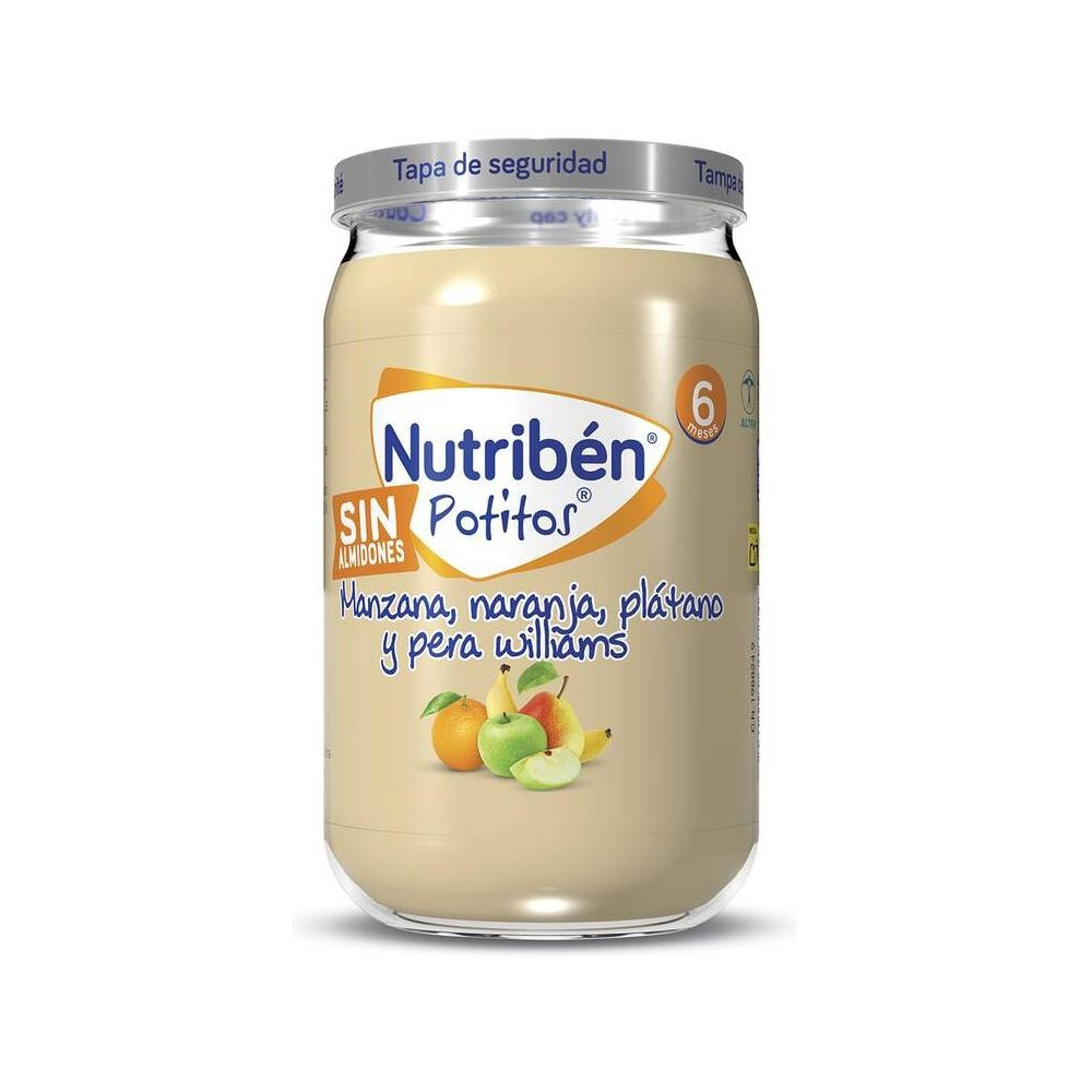 Nutribén Potito Manzana, Naranja, Plátano Y Pera Williams, 235 G