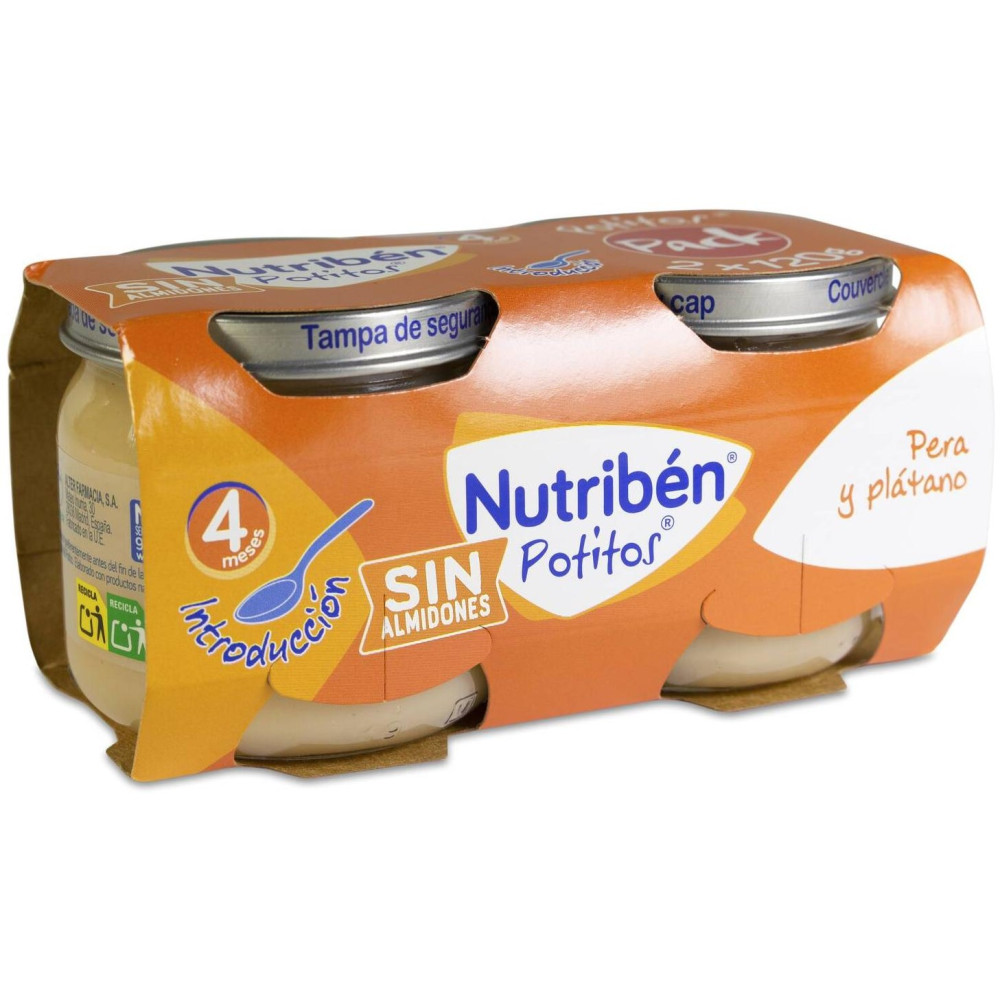 Nutribén Potitos Introducción A Las Multifrutas: Pera Y Plátano A Partir De 4 Meses 2X120G