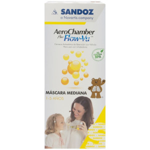 Aerochamber Plus Flow-Vu Cámara De Inhalación Infantil 1Ud