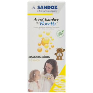 Aerochamber Plus Flow-Vu Cámara De Inhalación Infantil 1Ud