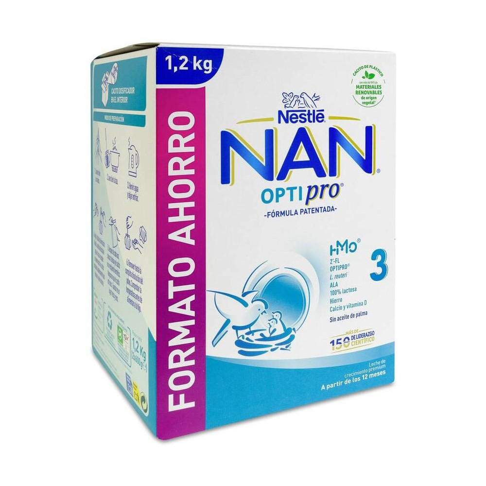 Nan Optipro 3 Leche En Polvo Para Bebés De Más De 1 Año, 1200 G