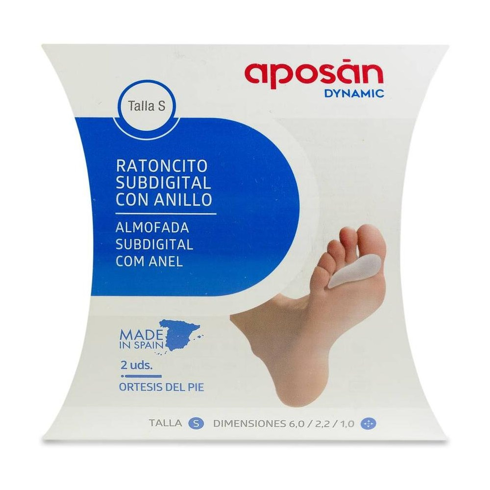 Aposán Dynamic Ratoncito Subdigital Con Anillo Talla S, 2 Unidades