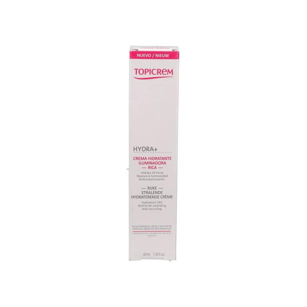 Topicrem Hydra+ Radiance Crema Hidratante Iluminadora Rica, 40 Ml 2